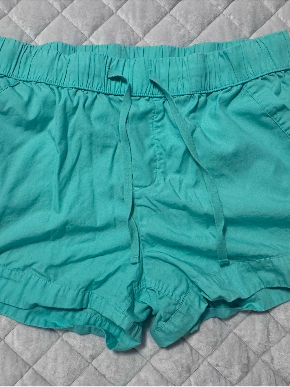 Southern Tide Teal High-Waist Drawstring Shorts